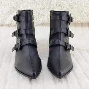 Demonia | Shoes | Warlock Bat Buckle Multi Strap Mens Goth  display picture 2